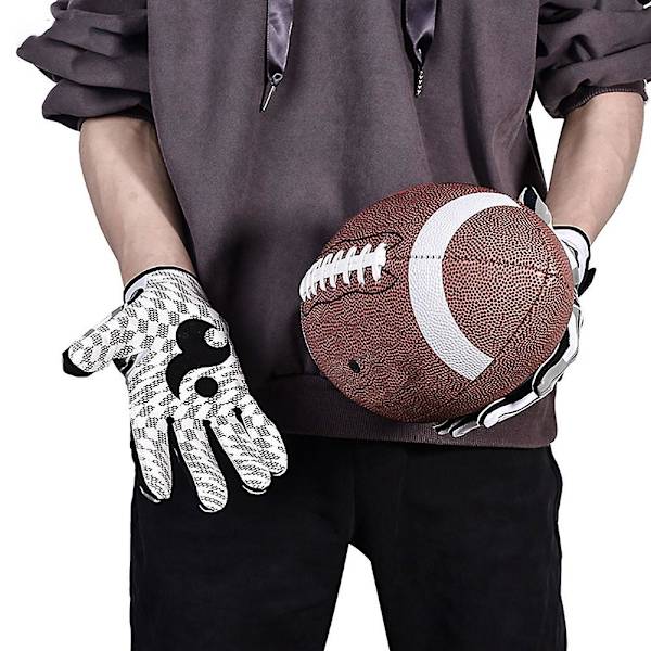 Punainen Boodun Unisex Rugby Full American Football -hansikkaat (S)