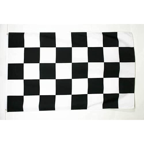 Svart-hvitt rutete flagg - 96x64 cm - Rutete flagg - Auto