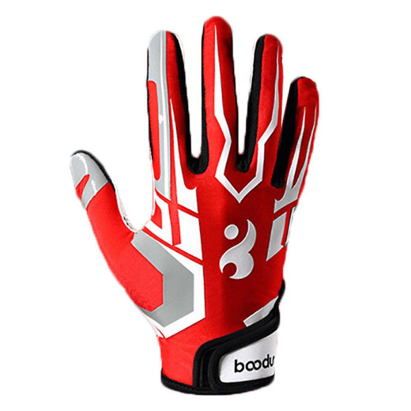 Punaiset Boodun Unisex Rugby Full American Football Gloves (S)