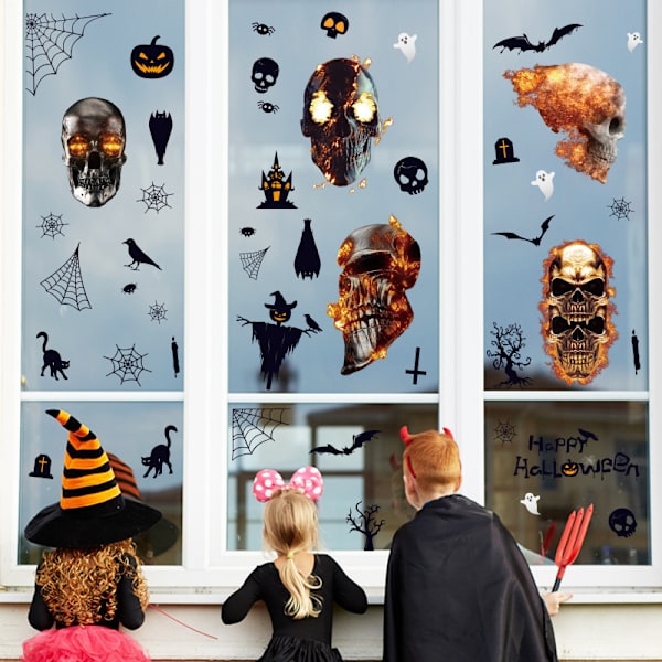 (1) Halloween-kauhutarrat, Halloween-kauhutarra auton tarra auton tarrat koristelu auton ikkunaan W