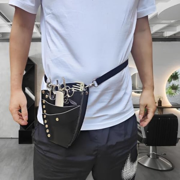 Barberväska för Stylist, Saxhållare Hårtang Saxholster Frisör Klipparväska Midja Axelrem Förvaringspåse