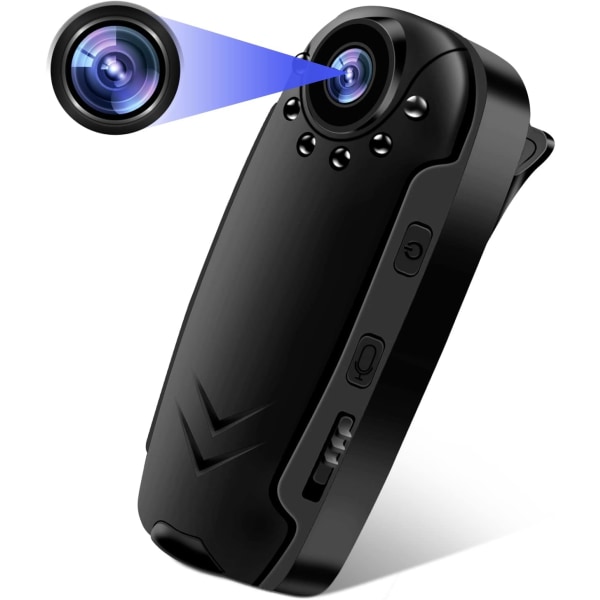 Mini spion kamera, skjult kamera bærbar videooptager 1080P HD, videokamera sikkerhedskamera med 125°