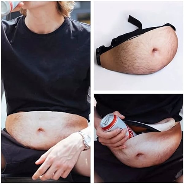 Ölmageväska - Rolig väska Fanny Pack Multifunktionell bältesväska,
