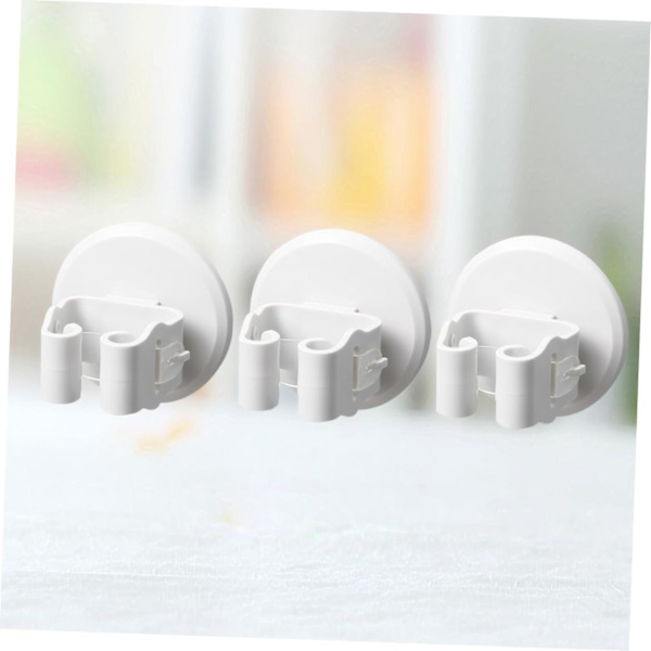 3-pack mopp- och kvastklämmor, sugkoppshållare