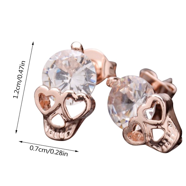 Hodeskalle Studs Kvinders Gothic Cool Statement Skelet Smykker Candy Skull Øreringe
