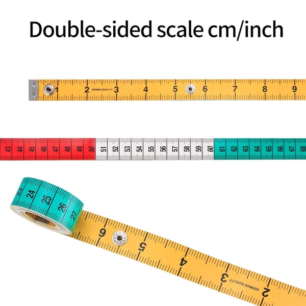kpl Kaksipuolinen mittanauha ompeluun 150cm/60tuumaa