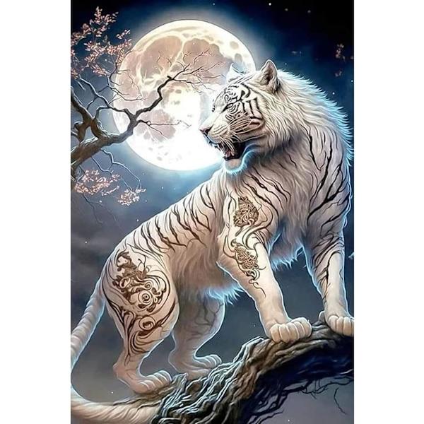 (30x40cm) 5D Diamantmaleri Tiger 16