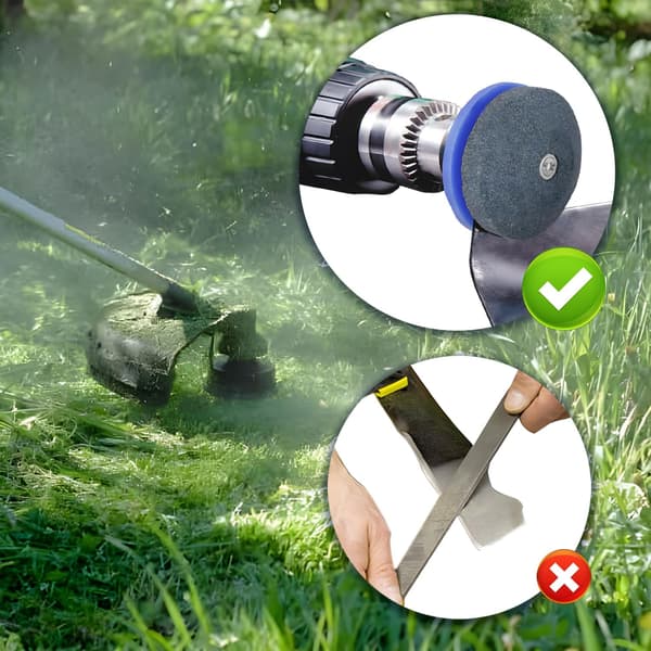 Blå 4-pakning gressklipperblad sliper for sløve gressklipperblader gressklipper Sløv blad sliper