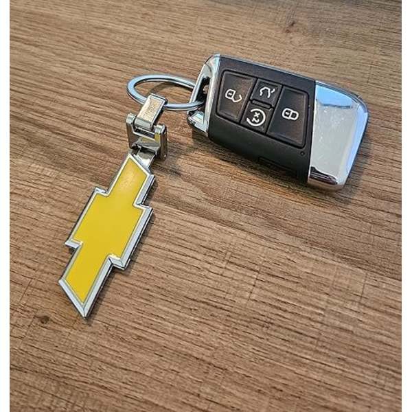 Metal Bilnøglesnor Nøglering Tilbehør. Kompatibel med Chevy, Chevrolet Malibu, Camaro, Trax, Traverse, Sonic, Cruze. V