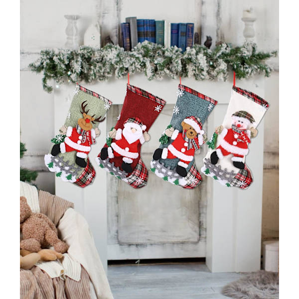 Julstrumpa för upphängning, 33*20CM Julstrumpa
