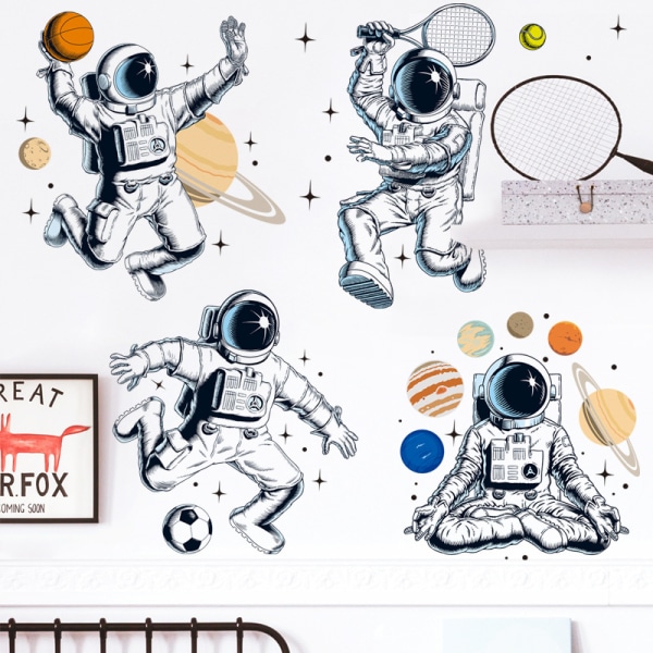 Un bebé astronaute impermeable Stickers Muraux Espace Planete A
