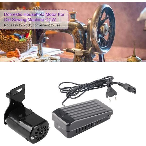 Ompelukoneen moottori 180W Ompelukoneen jalkapoljinohjaus virtajohdolla Vintage-ompelukone