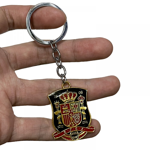 Keychain for Spain Logo, National Football Team Logo Alloy Keycha