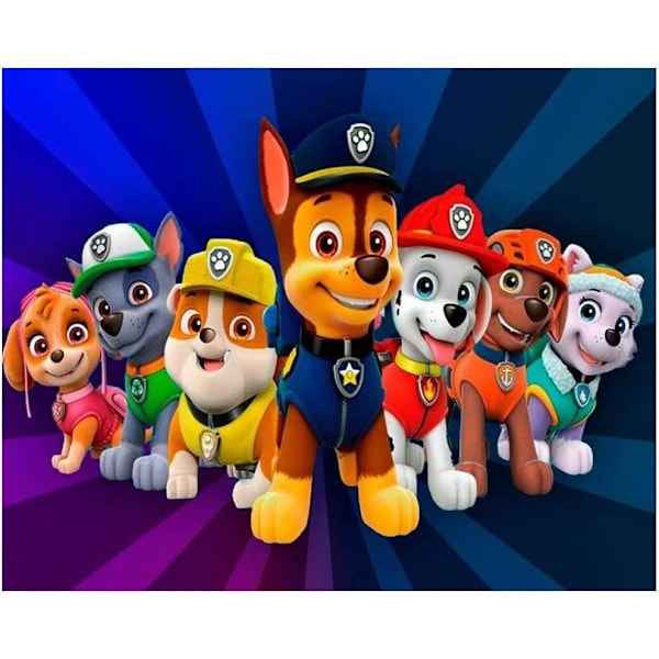 5D timanttimaalaus Paw Patrol 30x40cm (Tyyli 1)