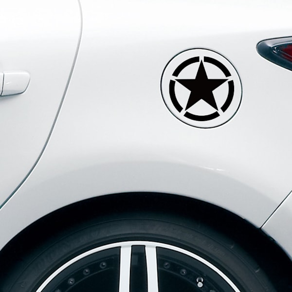 Heijastava pentagrammi polttoainesäiliön auton tarra, tähti auton tarra, 4x4