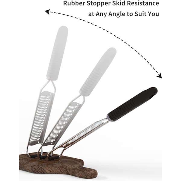 Manuelt Rivejern & Citrus Zester Premium Klassisk Skarpt Rustfrit Stål Zester Rivejern, ideelt til Parmesan, Hård Ost, Ingefær, Chokolade, Muskatnød a