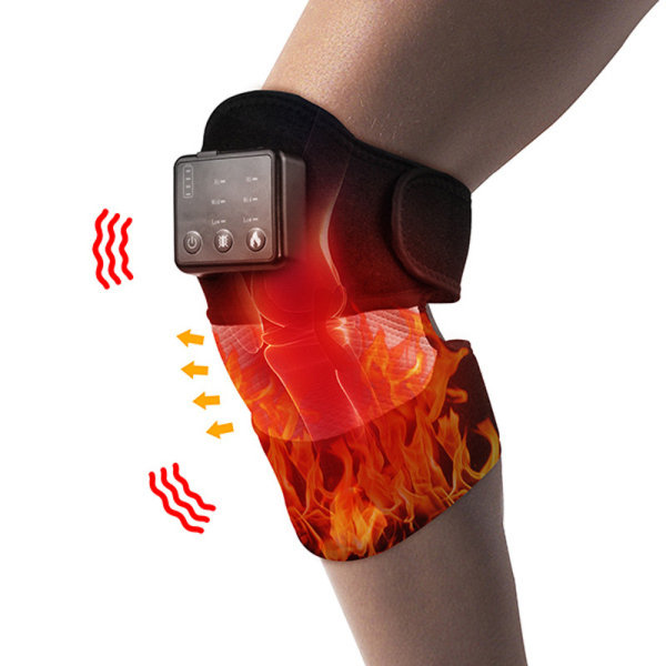 Opvarmet knæmassageapparat til smertelindring - med opvarmning og massage, ideel til gigt, iskias, revet