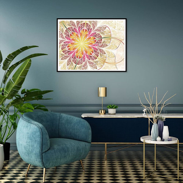 (30x40cm) DIY Diamantmålning för vuxna  Målningsset Blommor D