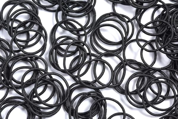 Små Hår Elastik, Mjuka och Bekväma Gummiband 100 ST Hårband, Svart