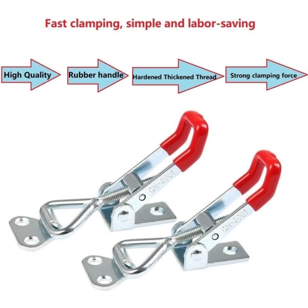 Metallväxelslås, 4 st GH-4001 Justerbara snickarklämmor, Klämlås för skåp, dörr