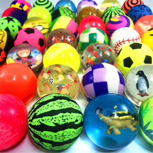 45 mm hoppebolde til festtasker (tilfældig stil), lotterier, børnebørn