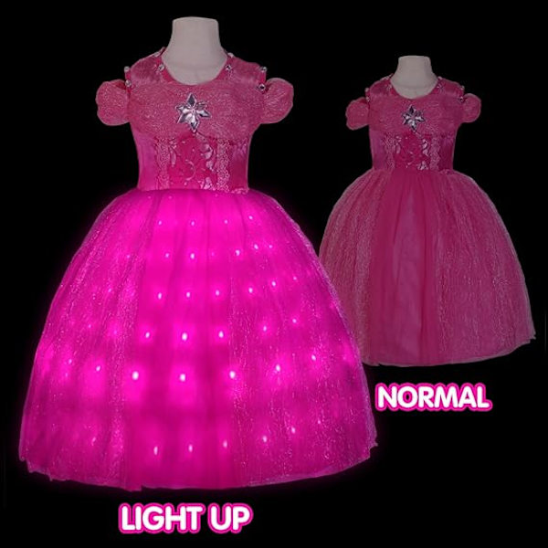 1 st flickor Halloween kostym ljusrosa prinsessklänning flicka småbarn barn tonåring Height 120CM