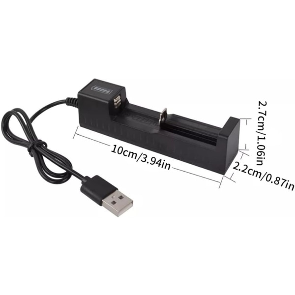 Smart USB Lithium Batterilader 1A Hurtigopladning til 18650, 26650, 14500 4.2V Genopladelig Lithium