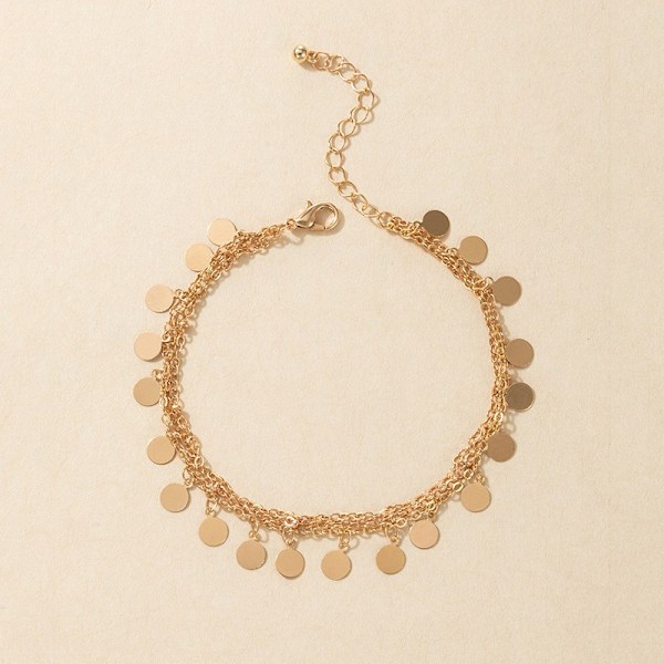 Guld Dame Hjerte Ankelkæde Justerbar Strand Lagdelt Ankel Armbånd til Kvinder Legering Fodkæde