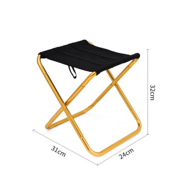 (gold) Folding Camping Stool, 31x32x24cm, Folding Camping Stool,