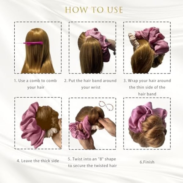 Värmefri Curling Scrunchie, Värmefri Huvudbandscurlers Värmefri Hårcurlers Stavar att Sova i Övernattning Mjuk Sova Scrunchie