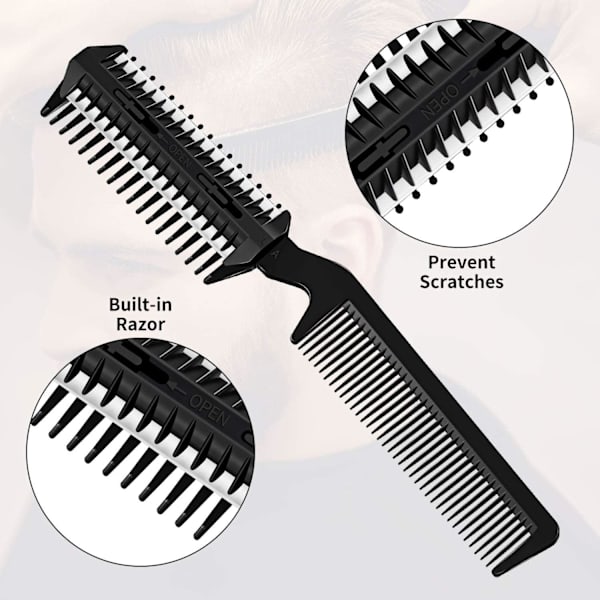 Peigne Coupe-Cheveux Peigne Amincissant de Double Face Peigne C