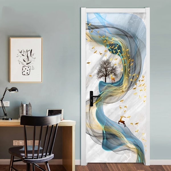 77x200cm Ovitarttuma Trompe l'oeil -efekti 3D-tapetti（Tyyli 33)