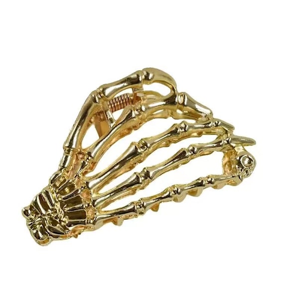 (Guld) 1 st Skalle Hårklämma - Halloween Metall Legering Klo Klämma Elegant Cool Silver Haj Klor Klämma