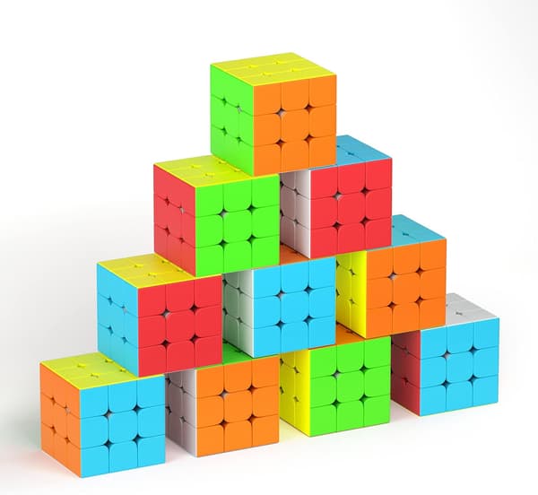Fuld størrelse 3x3x3 Speed ​​Cube sæt (10 pakke)