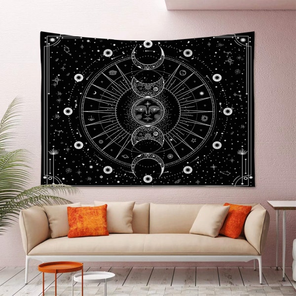 Auringon ja kuun seinävaahto (230 x 150 cm) - Psykedeelinen sisustus - A  cb5b | Fyndiq