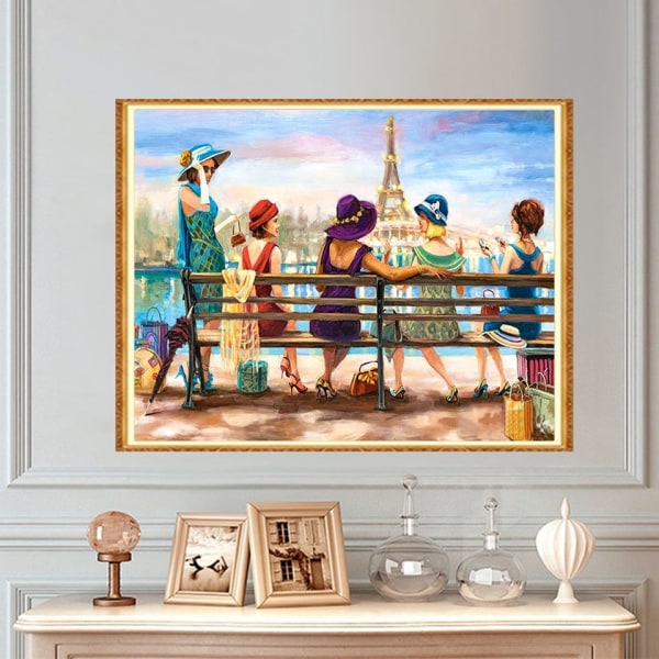 (30x40cm) Fuld Rund Bor Diamantmaleri  Fashion Lady 5D