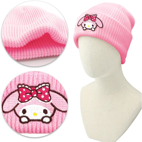 Anime Beanie Søt Kawaii Beanie Strikklue, Morsom Beanie Lue Vinte