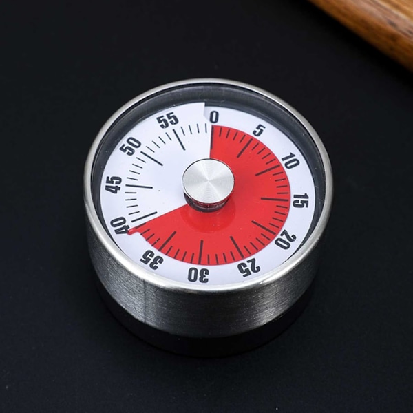 6x3,7cm Kökstimer för Matlagning Mekanisk Kökstimer med Stark Magnet och Portabel - Portabel Ljud Magnetisk Nedräkningstimer för Matlagning Kontor