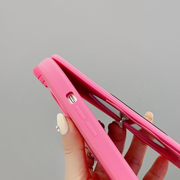 1 stk Cover til iPhone 15 Pro Max, Kawaii Telefoncovers 3D Silikon Tegneserie Retro Telefon Spejl Sjov Sød Cover Blød Gummi Sho