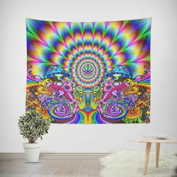 (150 x 200cm, Hippie)apisserie Murales Mandala, Tenture Psyched