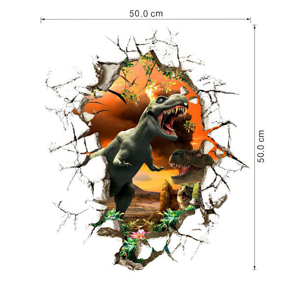 50x50cm Väggdekaler Vuxenrum - 3D-effekt Självhäftande