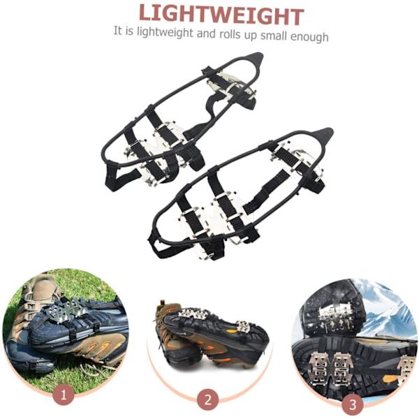 2 stk. Broddsko Anti-Skli Sko Kjede Is Grippere Lacing Klamper Sko Trekk Walking Spikes for Sho