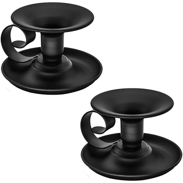 Lysestage med håndtag 2 stk. Lysestage Lysestage med håndtag og bakke Lysestage Met