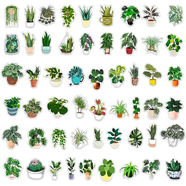 50 stk. Grønne Plante-Doodle til Notebook Cover og Journal Dagbog