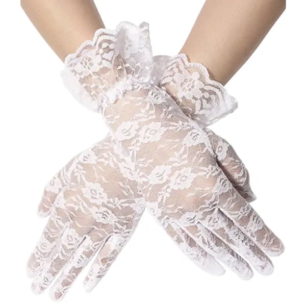 Floral Lace Gloves Morsiushanskat Elegant Courtesy Gloves, Sum