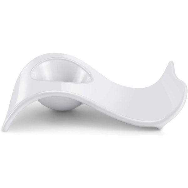 Keramisk eggkoppholder - 6-delt hardkokt eggkopp og bløtkokt eggkoppsett, hvit