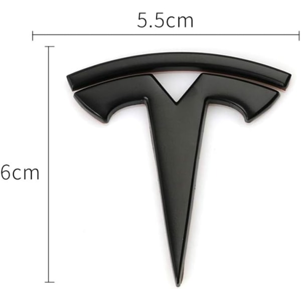 3D Metalliska Bilstickers och Dekaler Emblem Badge T Logotyp Tesla F