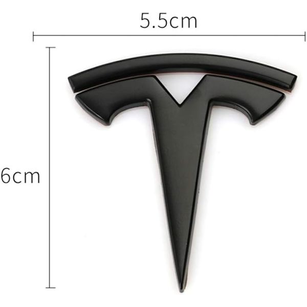 3D Metalliske Bilstikker og Dekaler Emblem Badge T Logo Tesla F