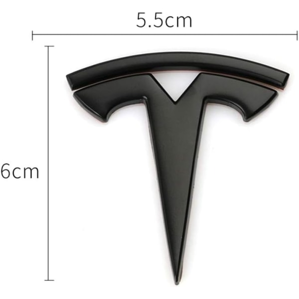 3D-metallklistermärken och dekaler för bilar Emblem Emblem T-logotyp Tesla F