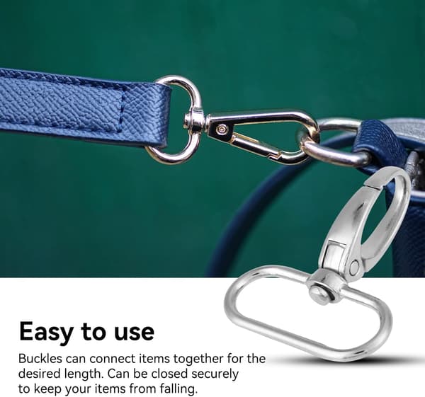 20 stk Svingbare Spenner Lanyard Snap Hook, 32mm Webbing Snap Hook, Svingbare Snap Hooks med Sinklegerings Hardware Svingbare Spenner